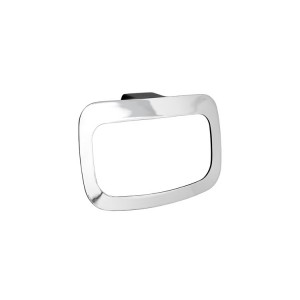 Manhattan Hand Towel Ring Matte Black & Chrome